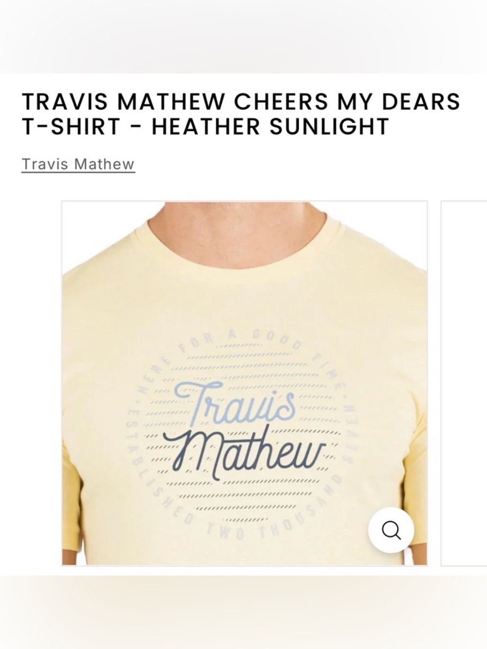 Travis Mathew Men's T Shirt